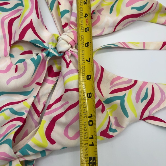 For Love And Lemons Palmer Satin Mini Dress Multi Cutout Cute Colorful - Picture 6 of 12